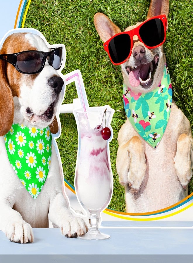 Eccliy 30 Pack Summer Flower Dog Bandanas Bulk Soft Triangle Dog Scarfs Polyester Bandana Pet Costume Cute Scarf Bibs with Flowers Patterns for Small Medium Large(Flower,X-Large) - Image 4